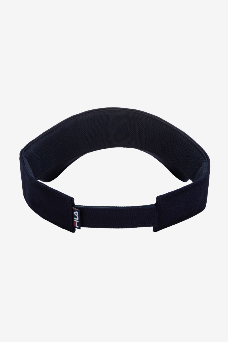 Navy Fila Embroidered Visor Women's Equipment | 504718-LZS