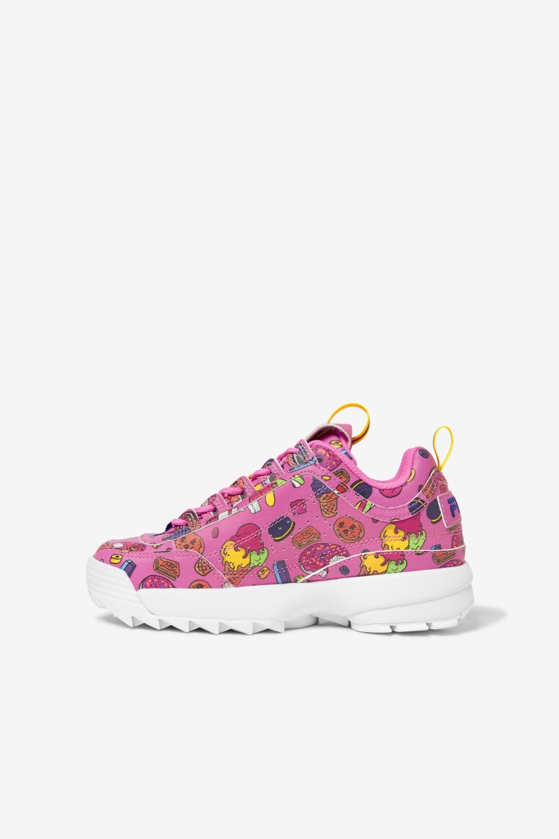 Purple / Lemon Fila Disruptor 2 Premium Kids' Little Kids | 354760-CVH
