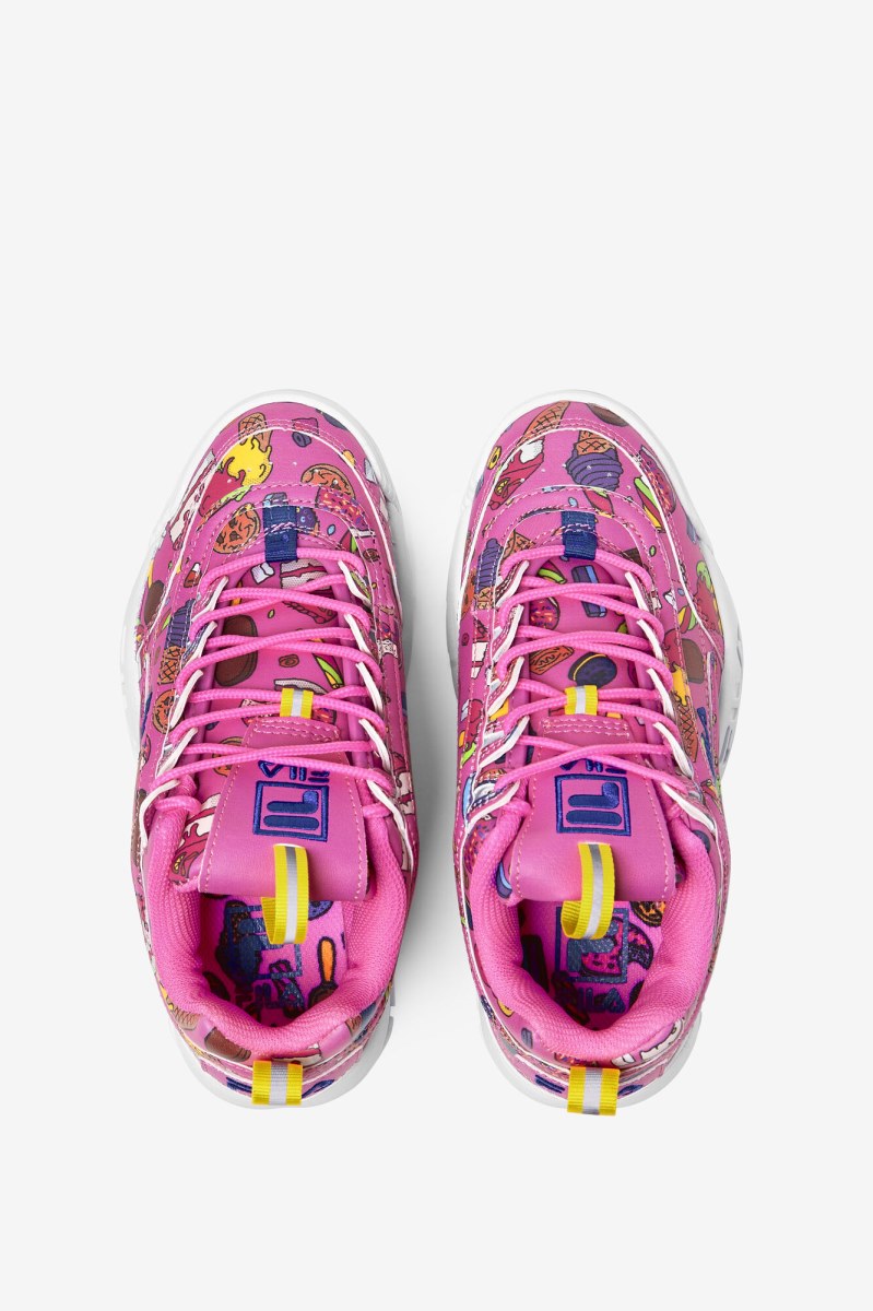 Purple / Lemon Fila Disruptor 2 Premium Kids' Little Kids | 354760-CVH