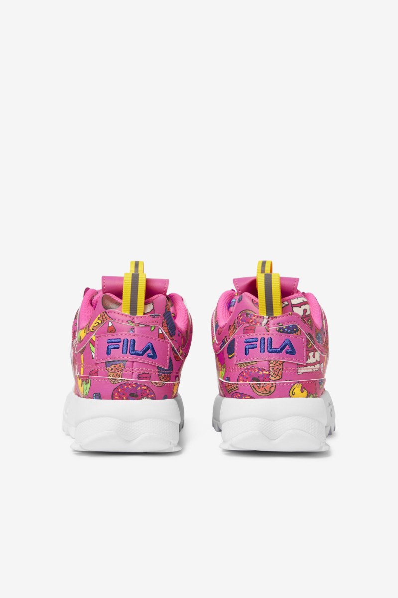 Purple / Lemon Fila Disruptor 2 Premium Kids' Little Kids | 354760-CVH