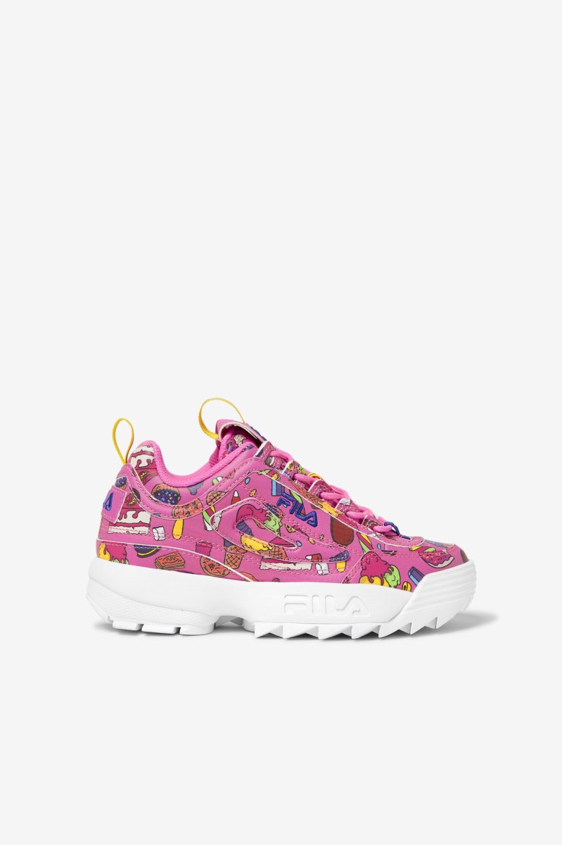 Purple / Lemon Fila Disruptor 2 Premium Kids\' Little Kids | 354760-CVH