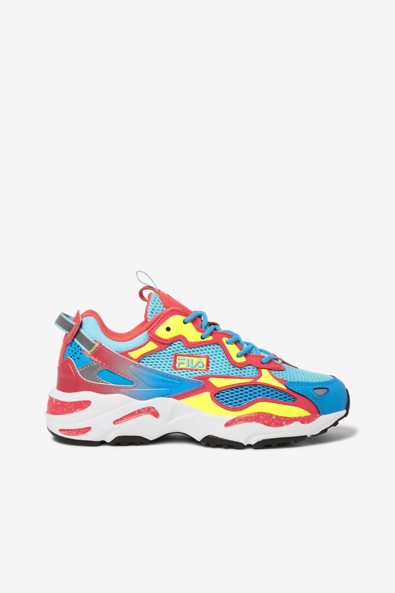 Yellow / Coral Fila Ray Tracer Apex Women\'s Track Shoes | 327049-IVE